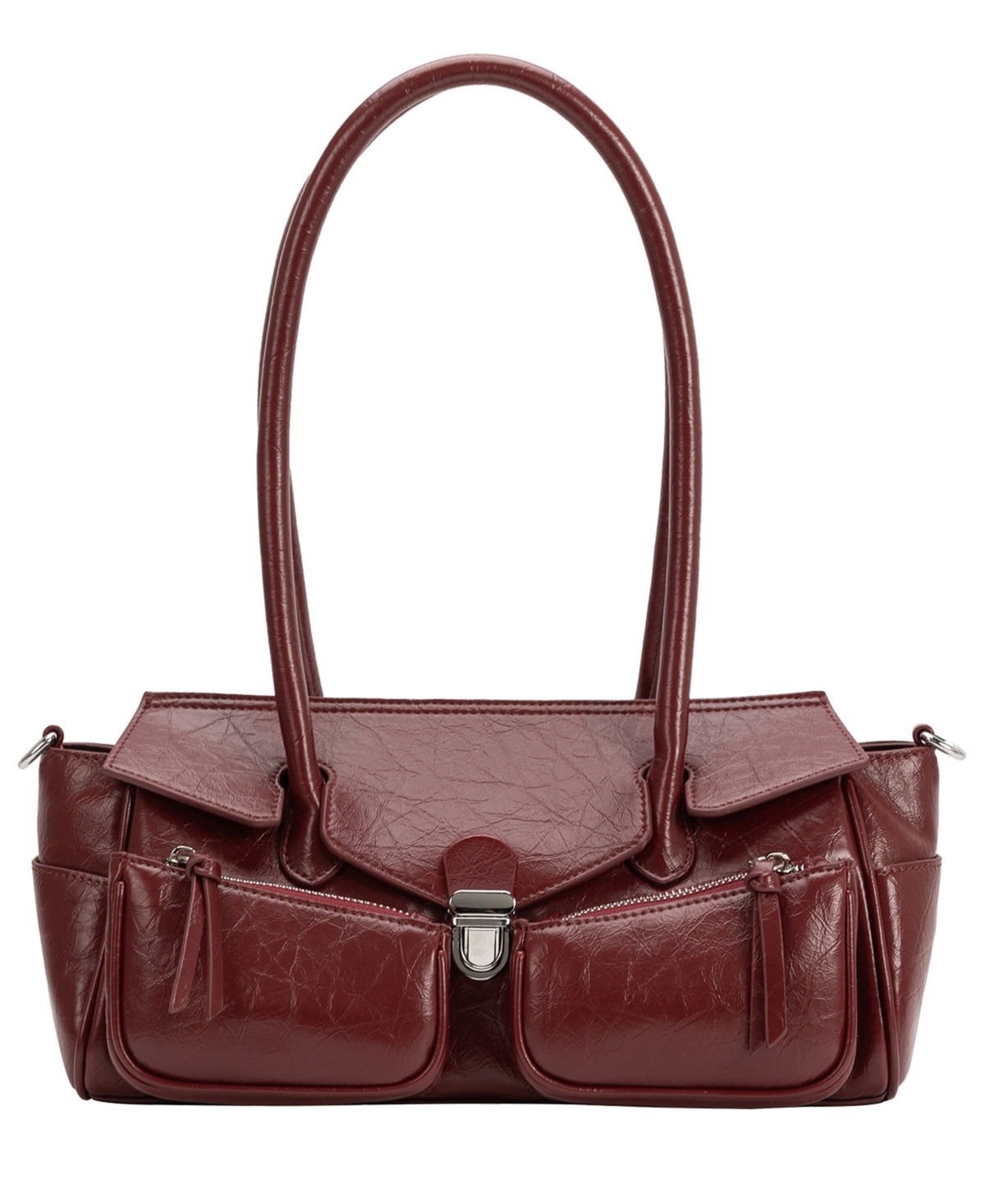 Melie Bianco Ruthie Large Shoulder Handbag - Burgundy