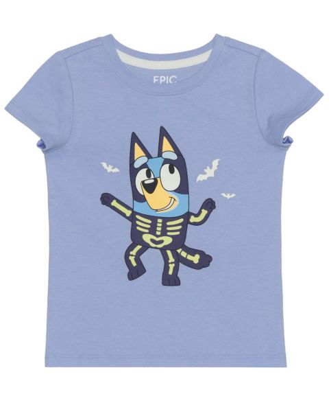 Футболка Epic Threads Bluey Skeleton Graphic T-Shirt для девочек, цвет: Синий
