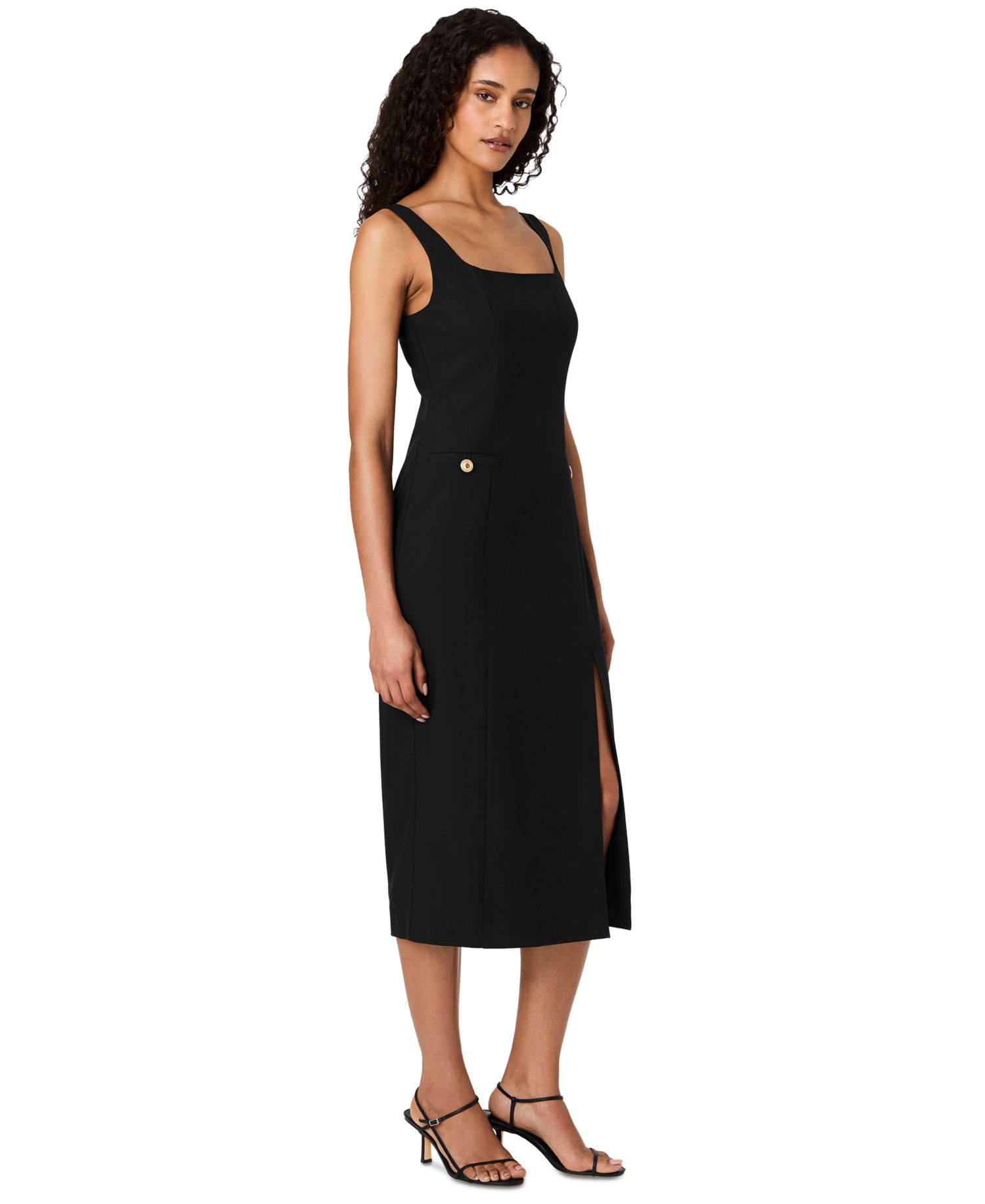 Women's Kai Midi Sheath Front Slit Dress