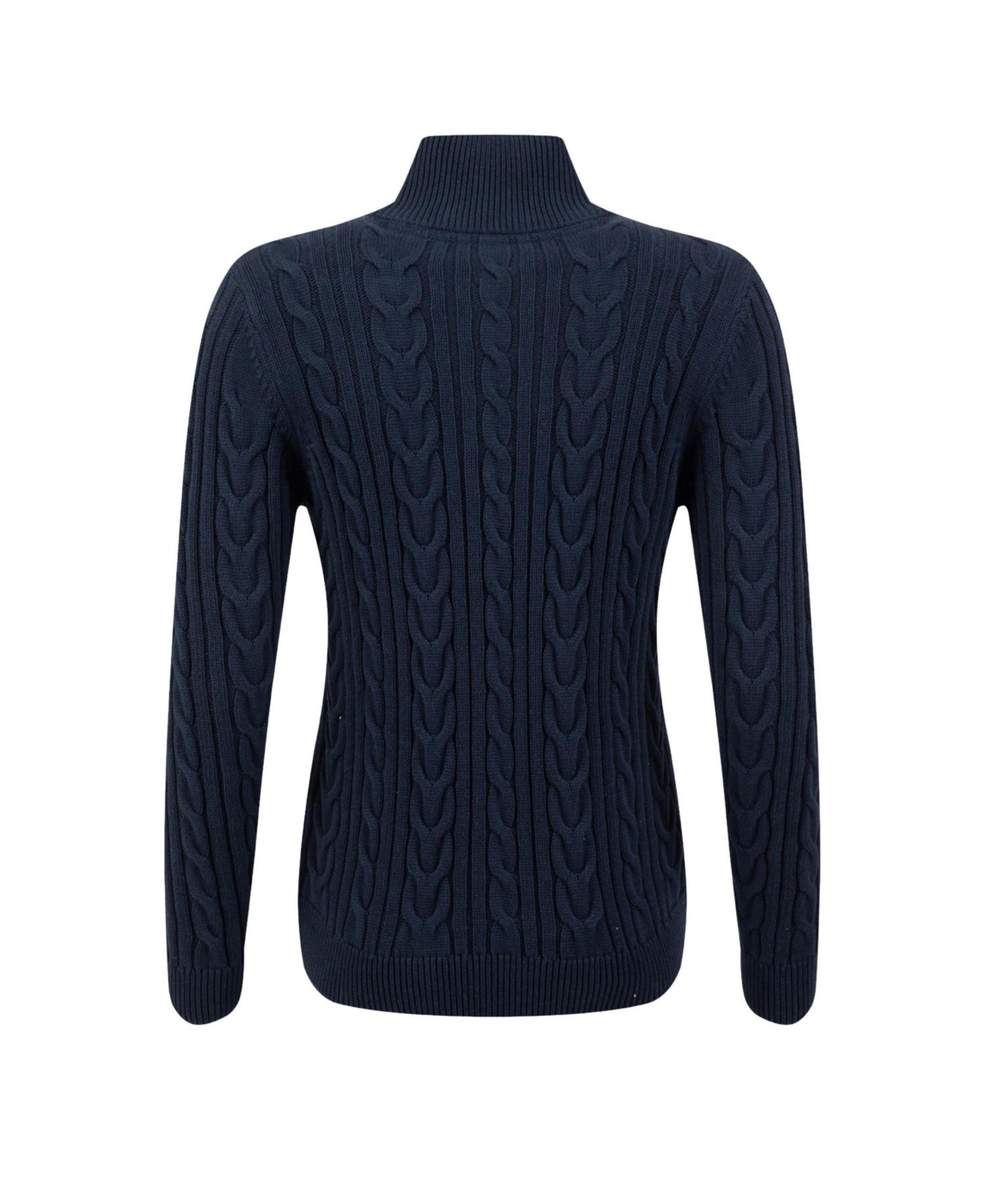 Women's Lunenne Cable-Knit Full-Zip Funnel-Neck Cardigan