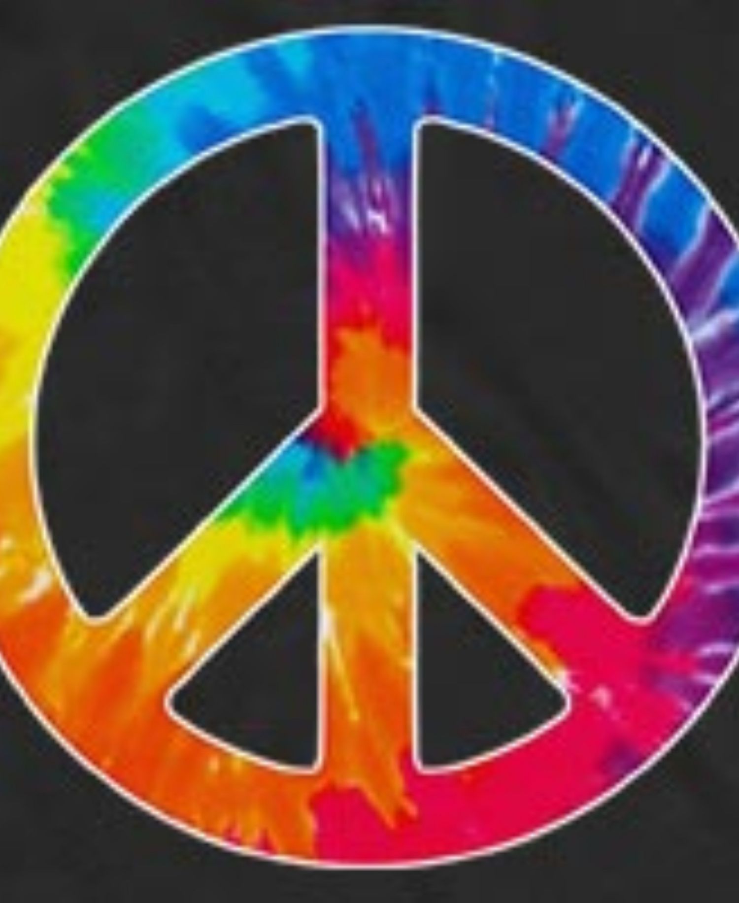 Men's Tie Dye Peace Sleeveless Tank Top