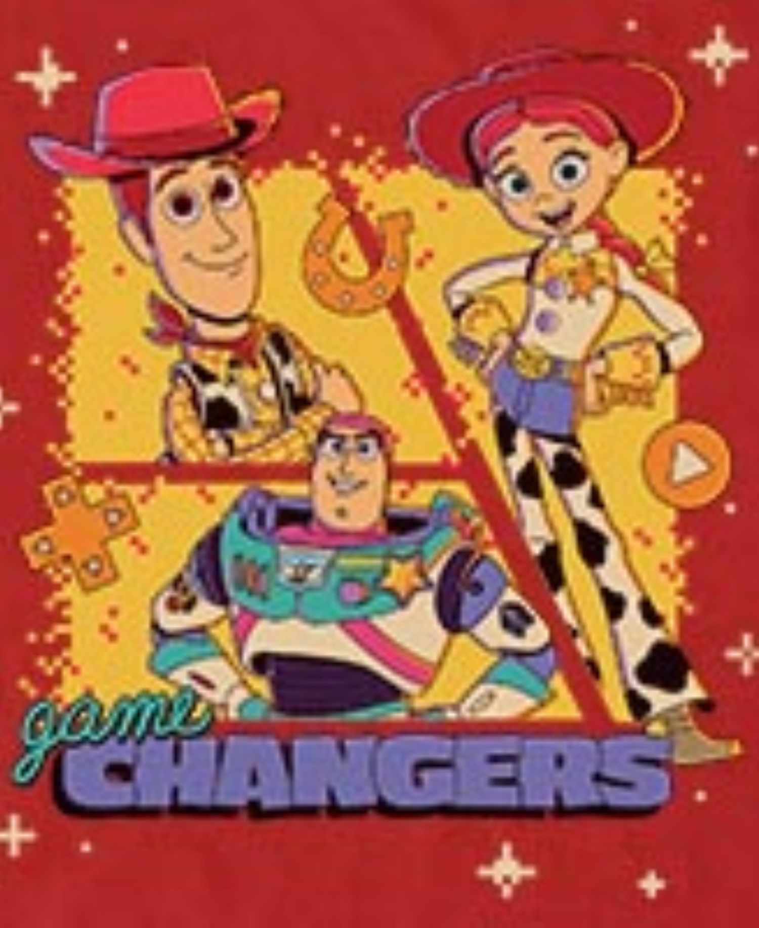 Men's Disney Pixar Toy Story Woody and Jessie Carnival Game Changers Graphic T-Shirt