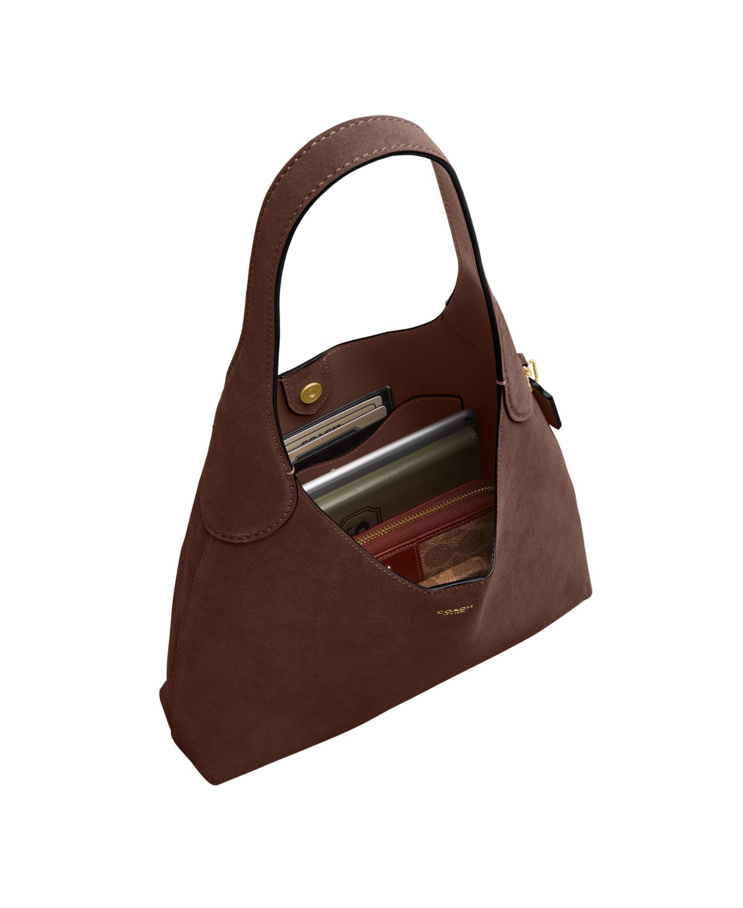 Brooklyn Medium Suede Shoulder Bag 28