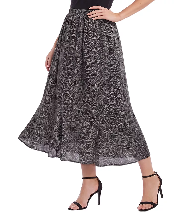Petite High-Waisted Midi A-Line Skirt - thumbnail 2