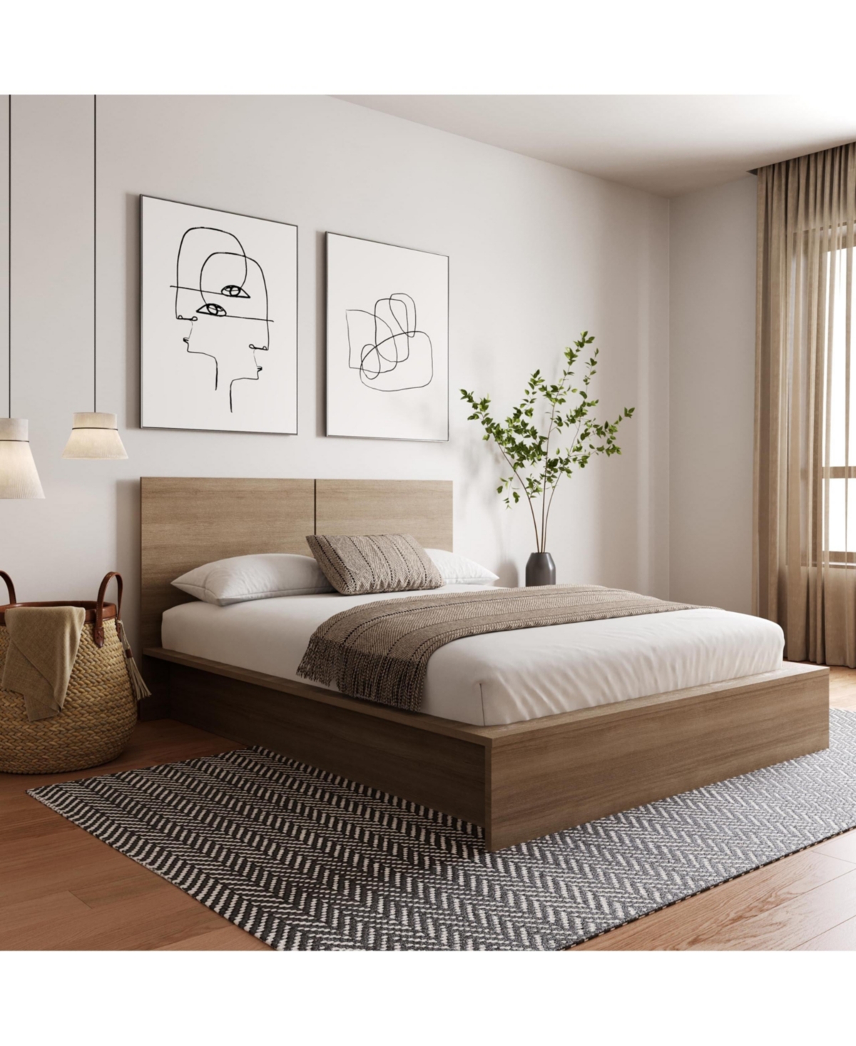 Nexera James Platform Bed
