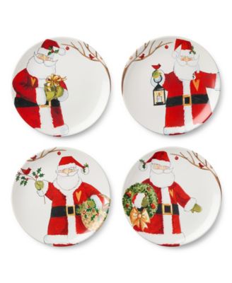Santa Delight Dinner Plates, Set of 4