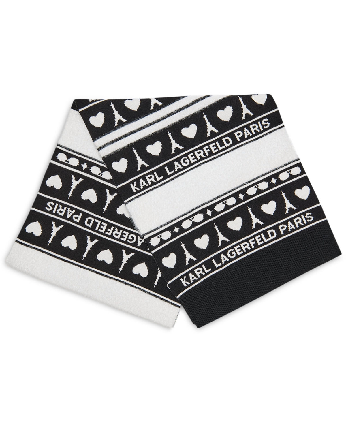 Karl Lagerfeld Paris Heart of Paris Jacquard Knit Scarf