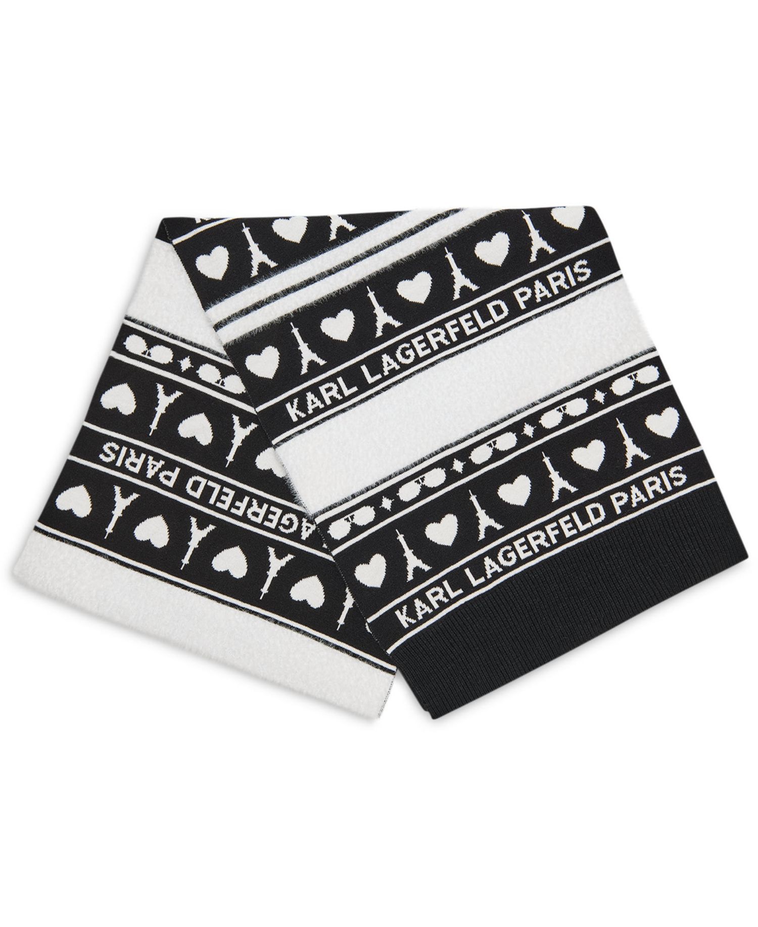 Heart of Paris Jacquard Knit Scarf