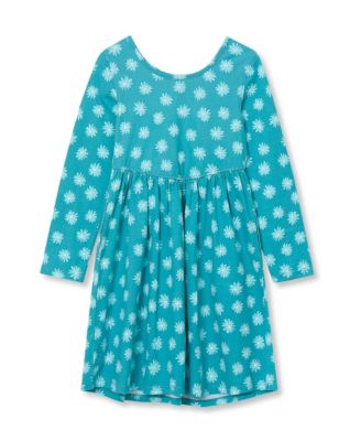 Big Girls Plus Long Sleeve Gathered Waist Jersey Dress