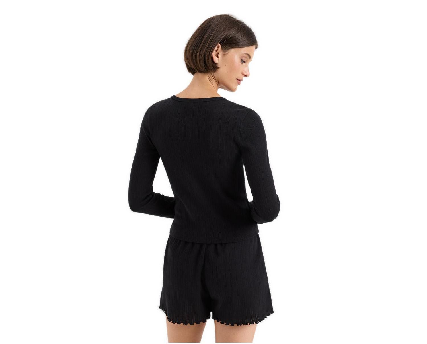 Women's Organic Cotton Pointelle Long Sleeve Tee
