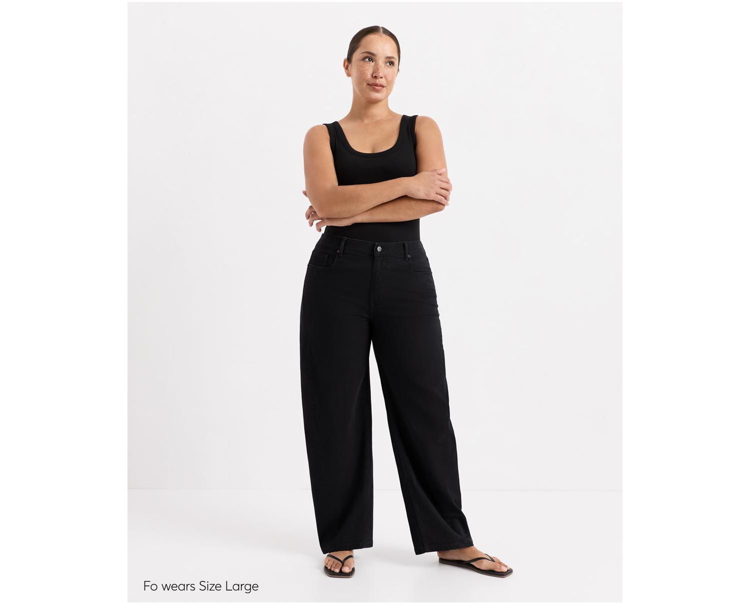 Women's Twill Barrel-Leg Pant