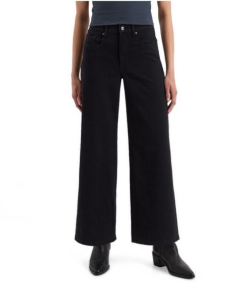 Женские брюки Pact All-Day Twill Wide-Leg, цвет: Чёрный