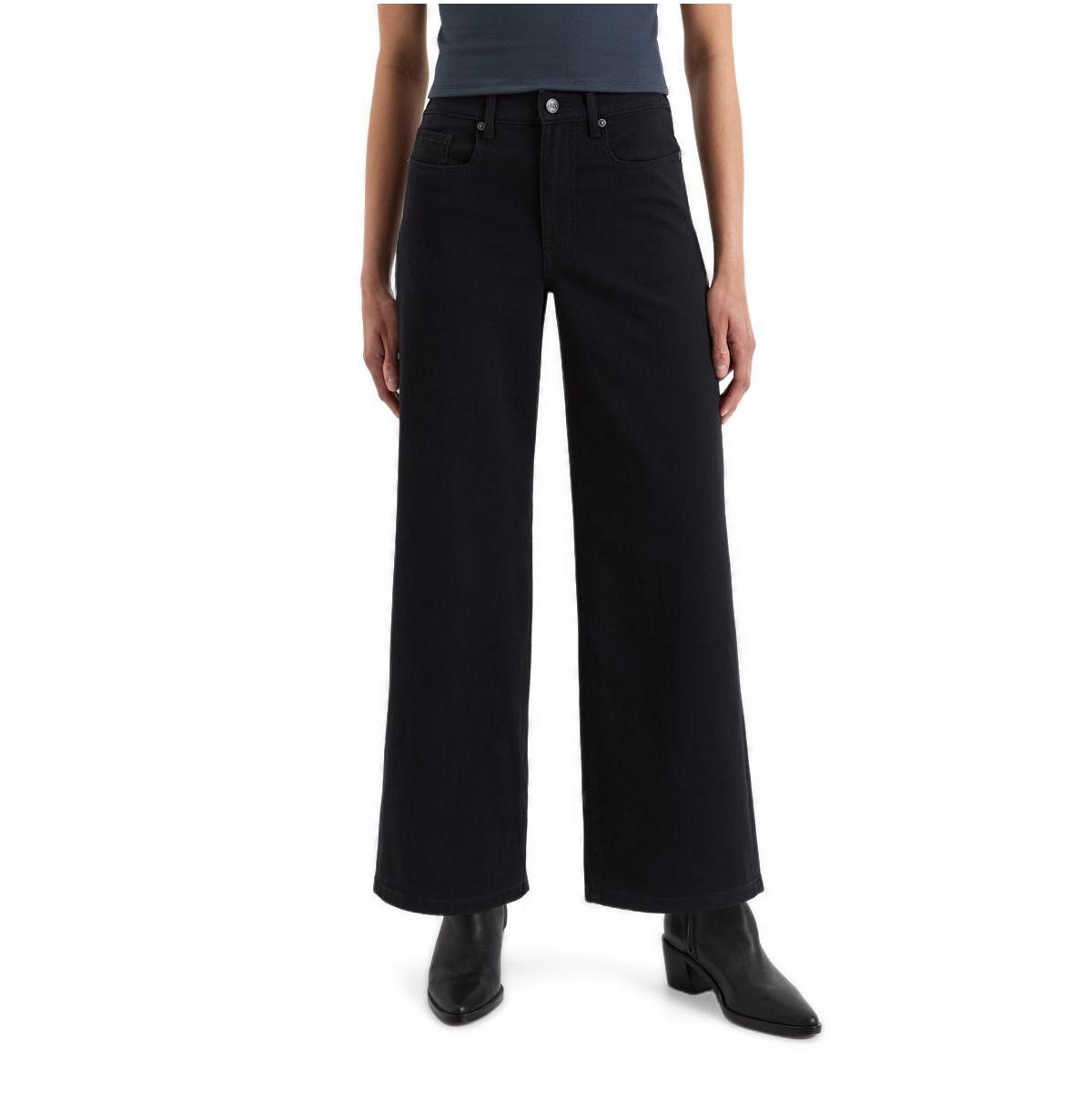 Pact Women's Organic Cotton All-Day Twill Wide Leg Pant - Black
