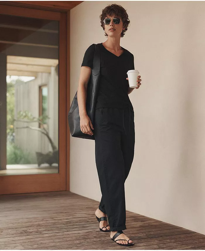Women's Peached Twill Organic Cotton-Blend Pull-On Pants - thumbnail 2