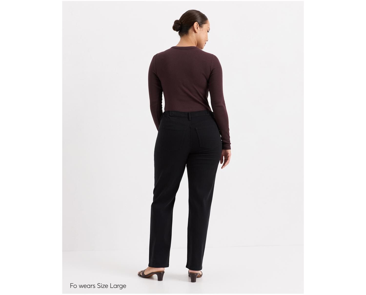 Women's All-Day Twill Straight Cotton-Blend Pants
