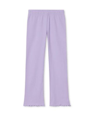 Girls Ribbed Knit Flare Leggings