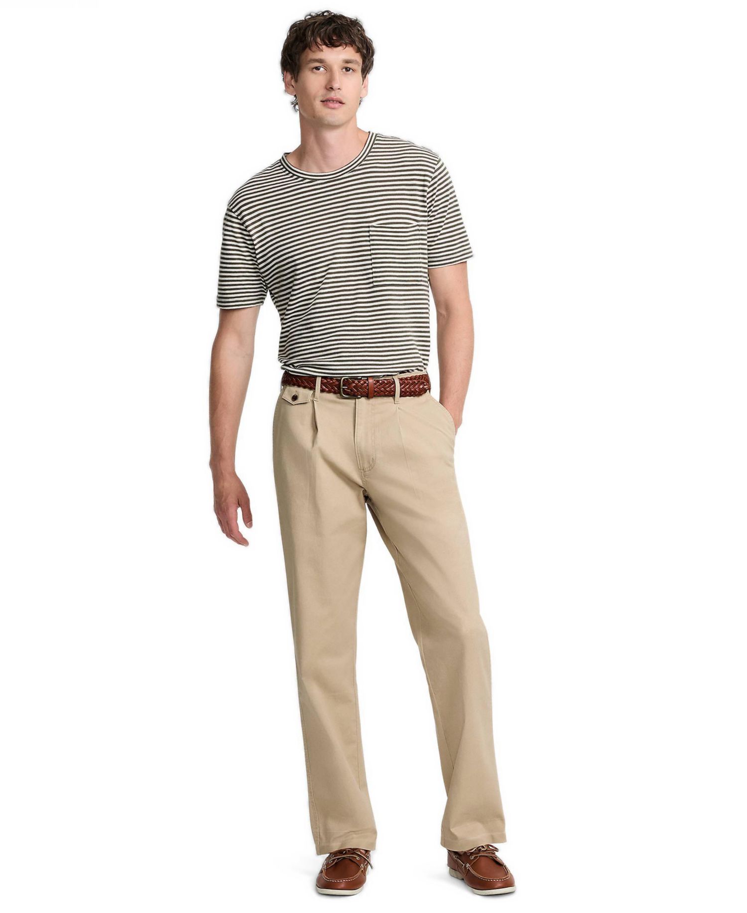 Men's Knockabout Comfort Waist Relaxed Fit Pleated Front Chino Pant