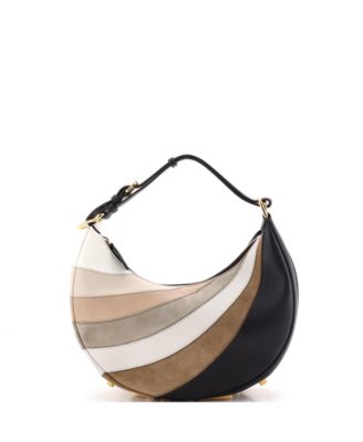 Small Fendigraphy Bag Striped Leather and Suede