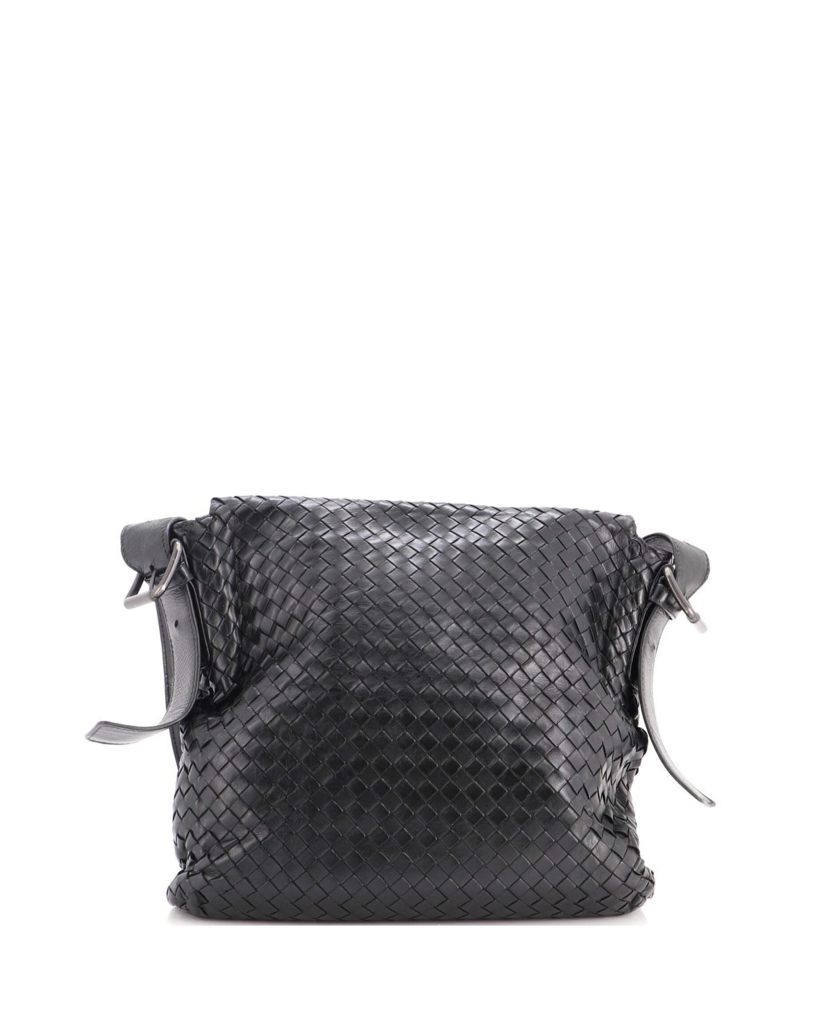 Pre-Owned Bottega Veneta Medium Square Flap Messenger Bag Intrecciato Nappa