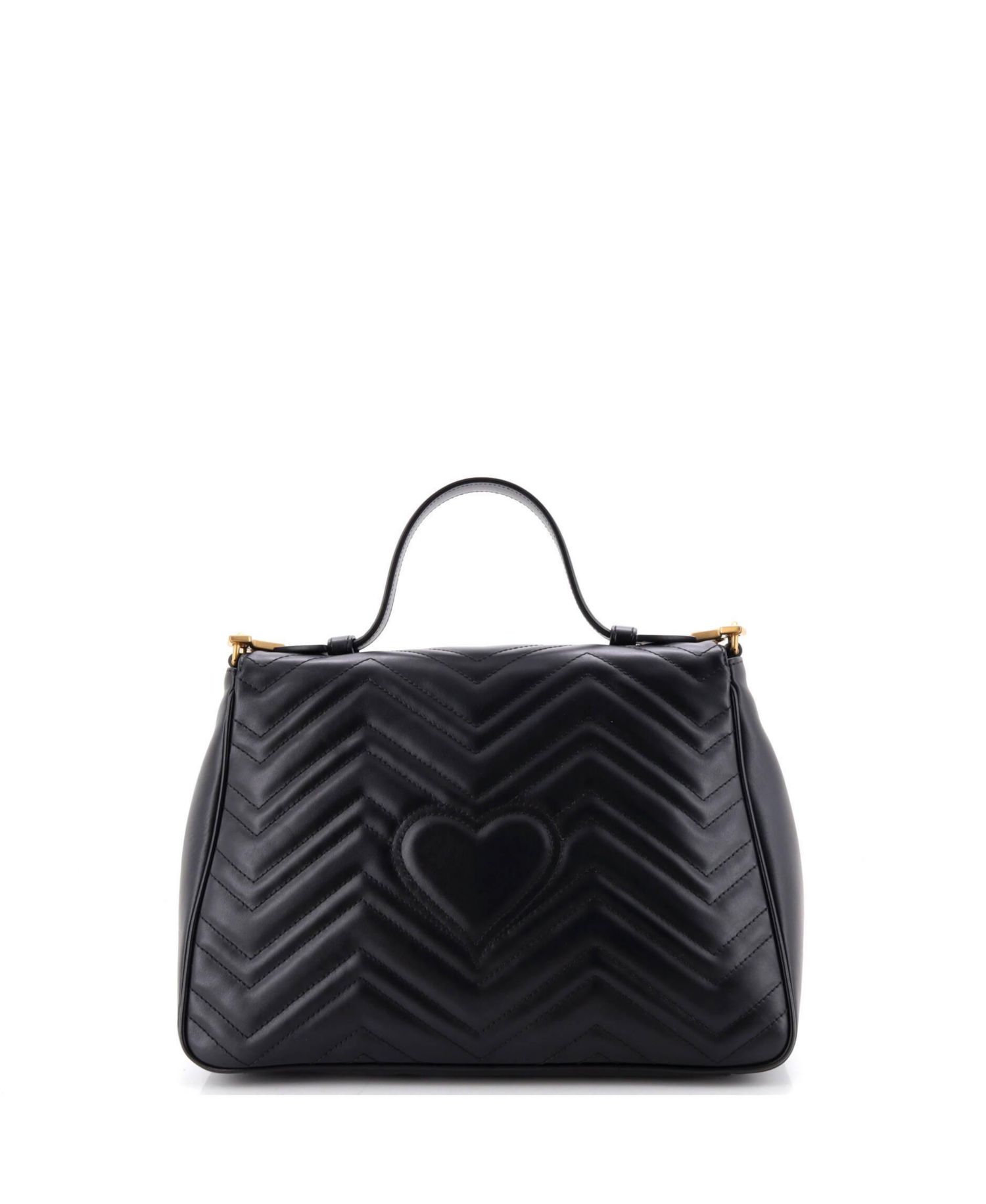Medium GG Marmont Top Handle Flap Bag Matelasse Leather