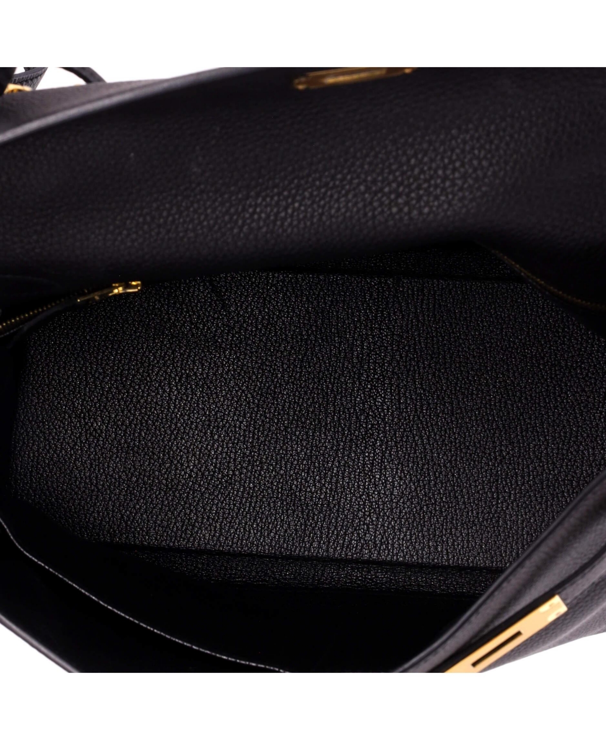 Pre-Owned Hermes Kelly 32 Handbag Black Togo with Gold Hardware