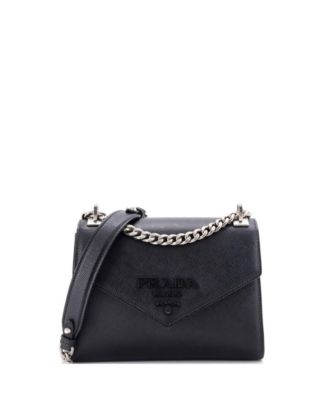 Small Monochrome Shoulder Bag Saffiano Leather