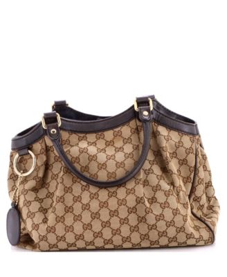 Medium Sukey Tote GG Canvas with Leather