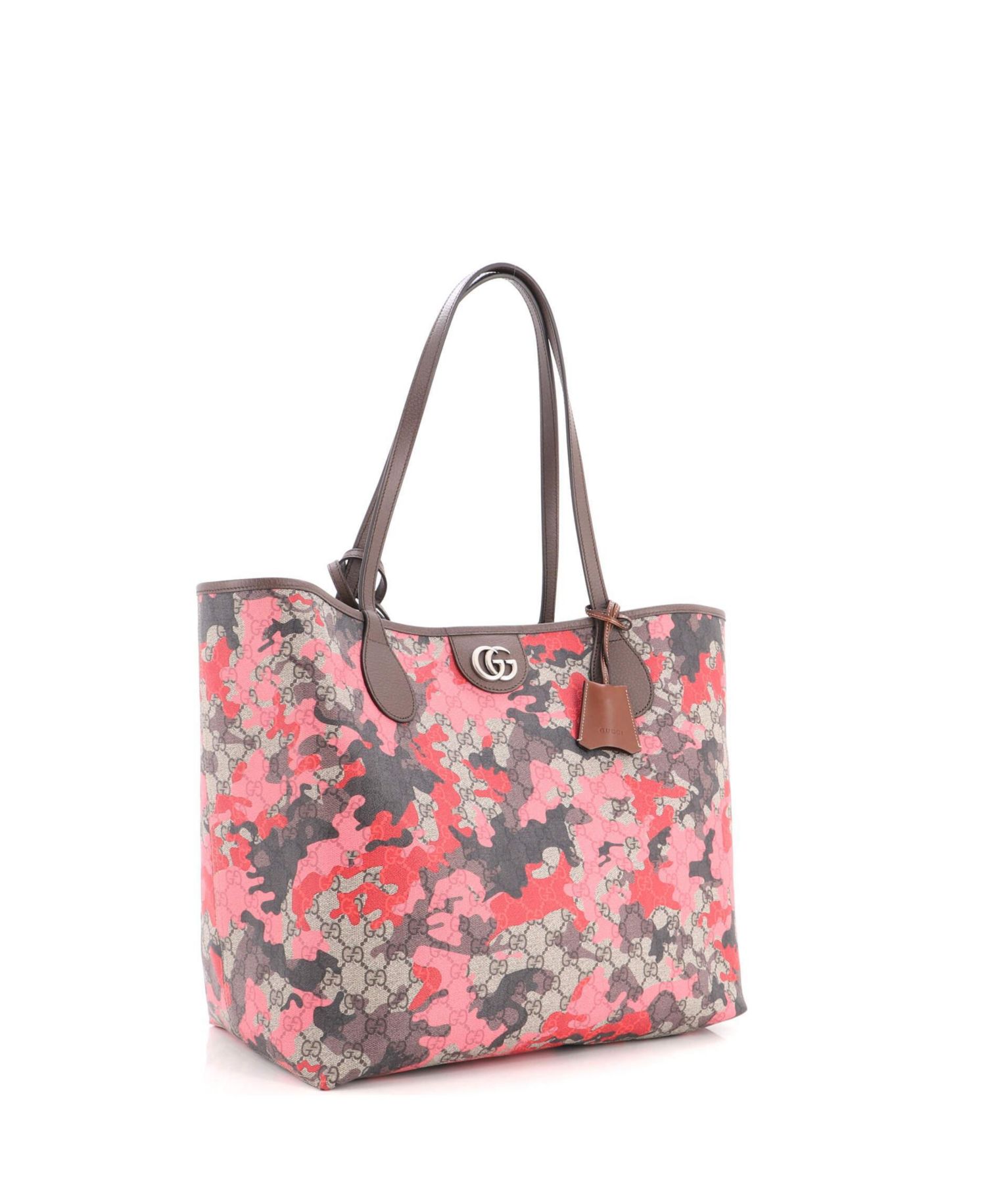 Large GG Open Tote GG Camouflage Coated Canvas