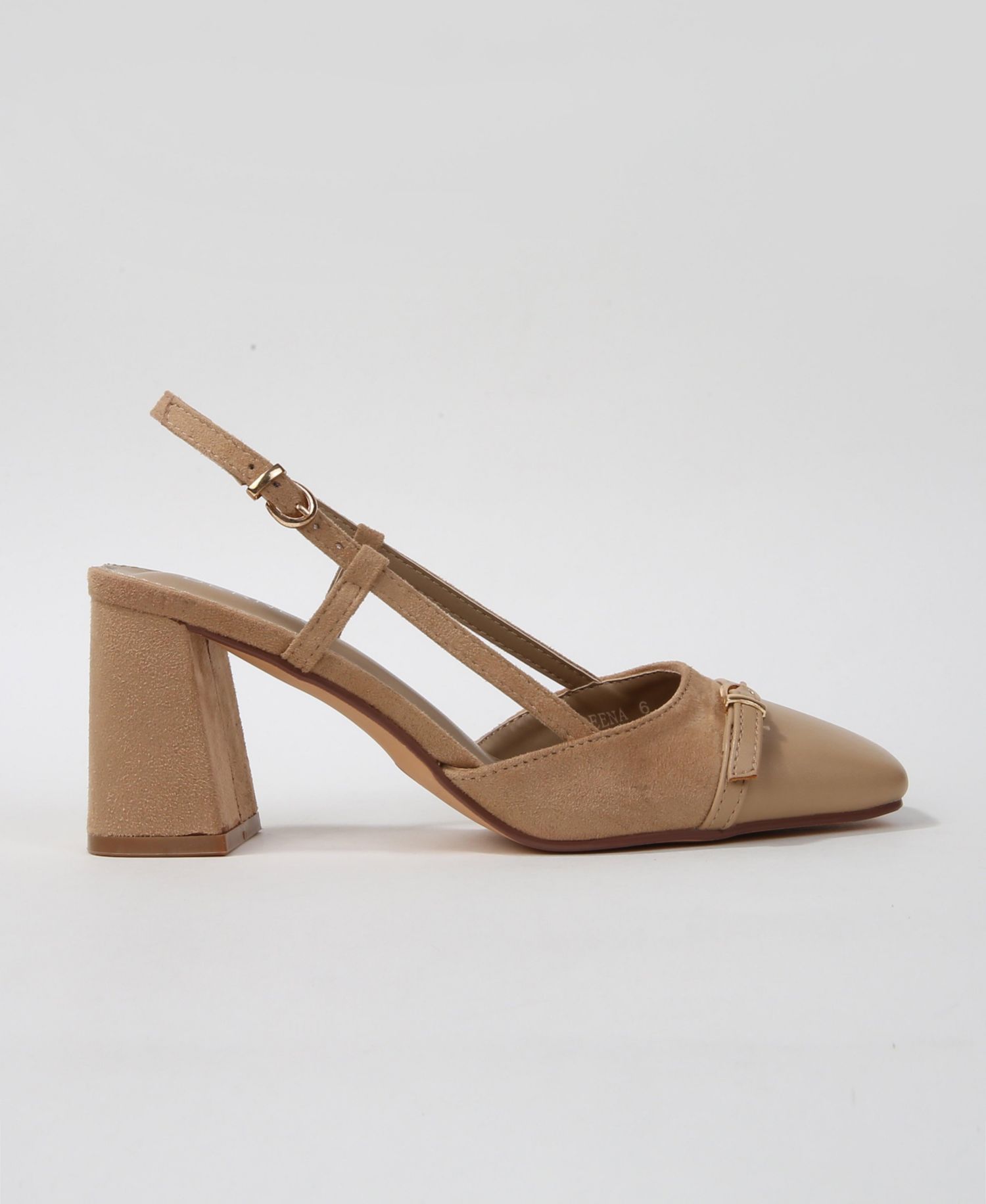 Geena Toe Cap Slingback with Buckle Accent