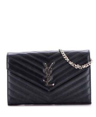 Medium Classic Monogram Wallet on Chain Matelasse Chevron Leather