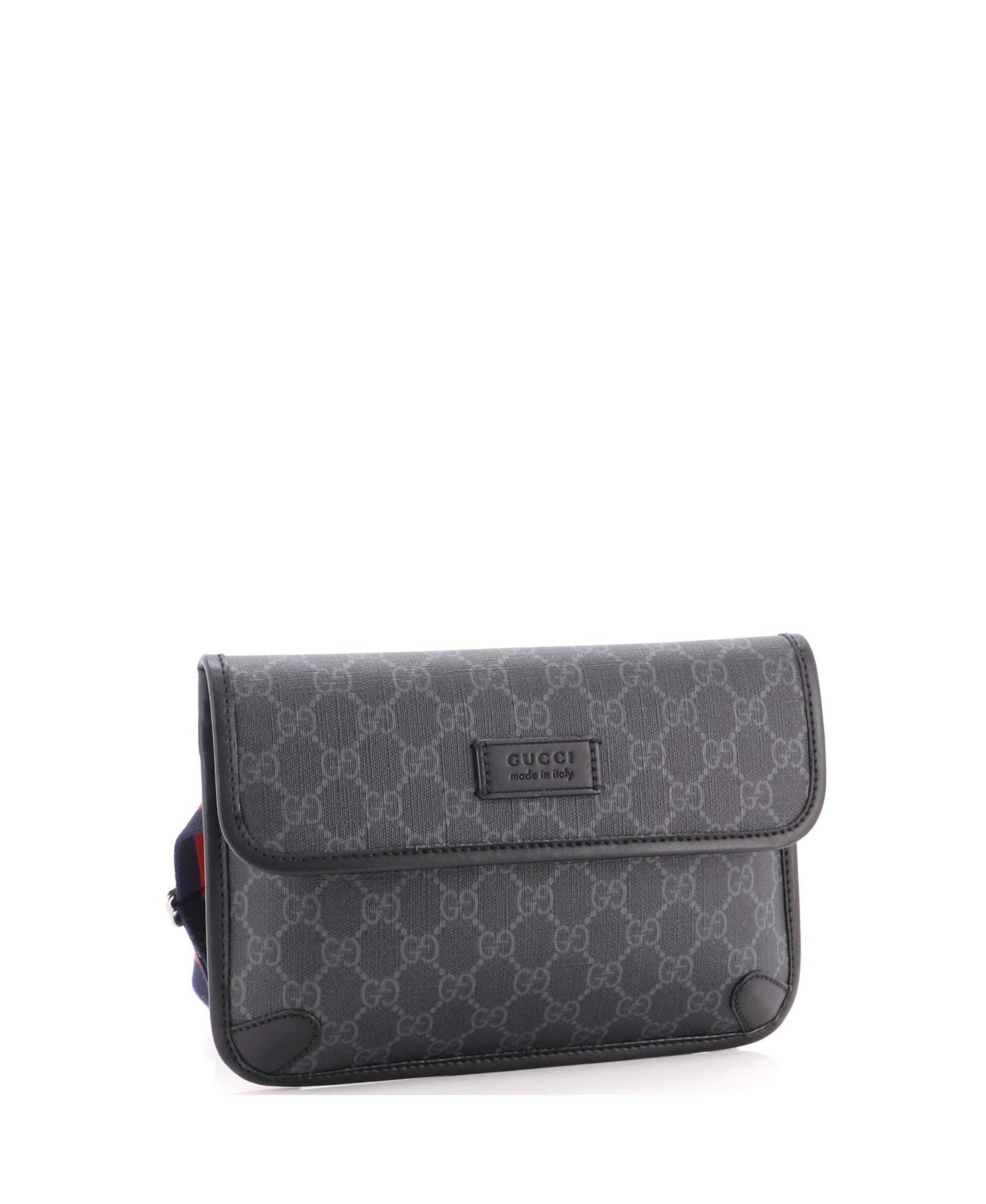 Web Flap Belt Bag GG Coated Canvas