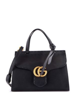 Mini GG Marmont Top Handle Bag Leather