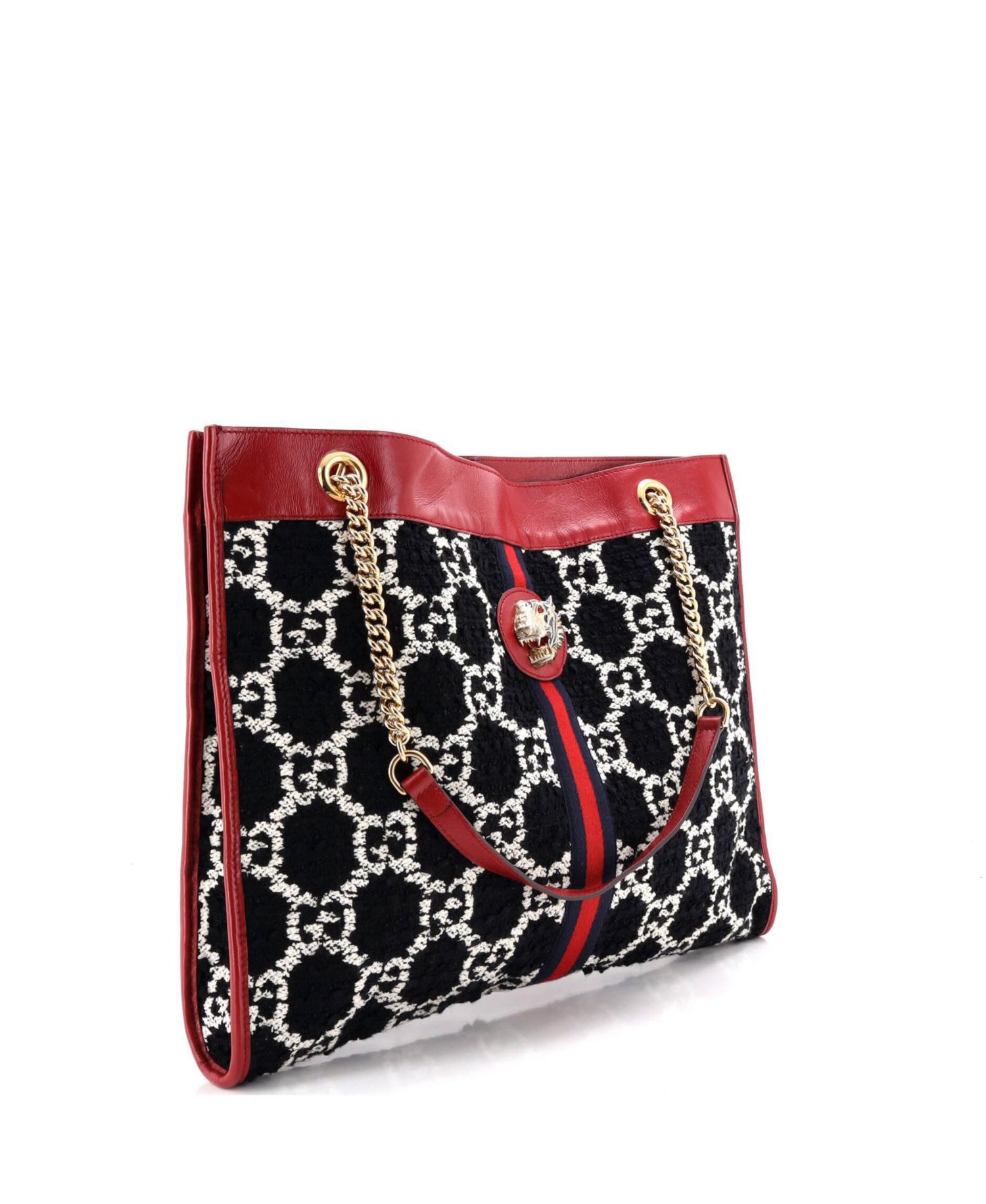 Large Rajah Chain Tote GG Tweed