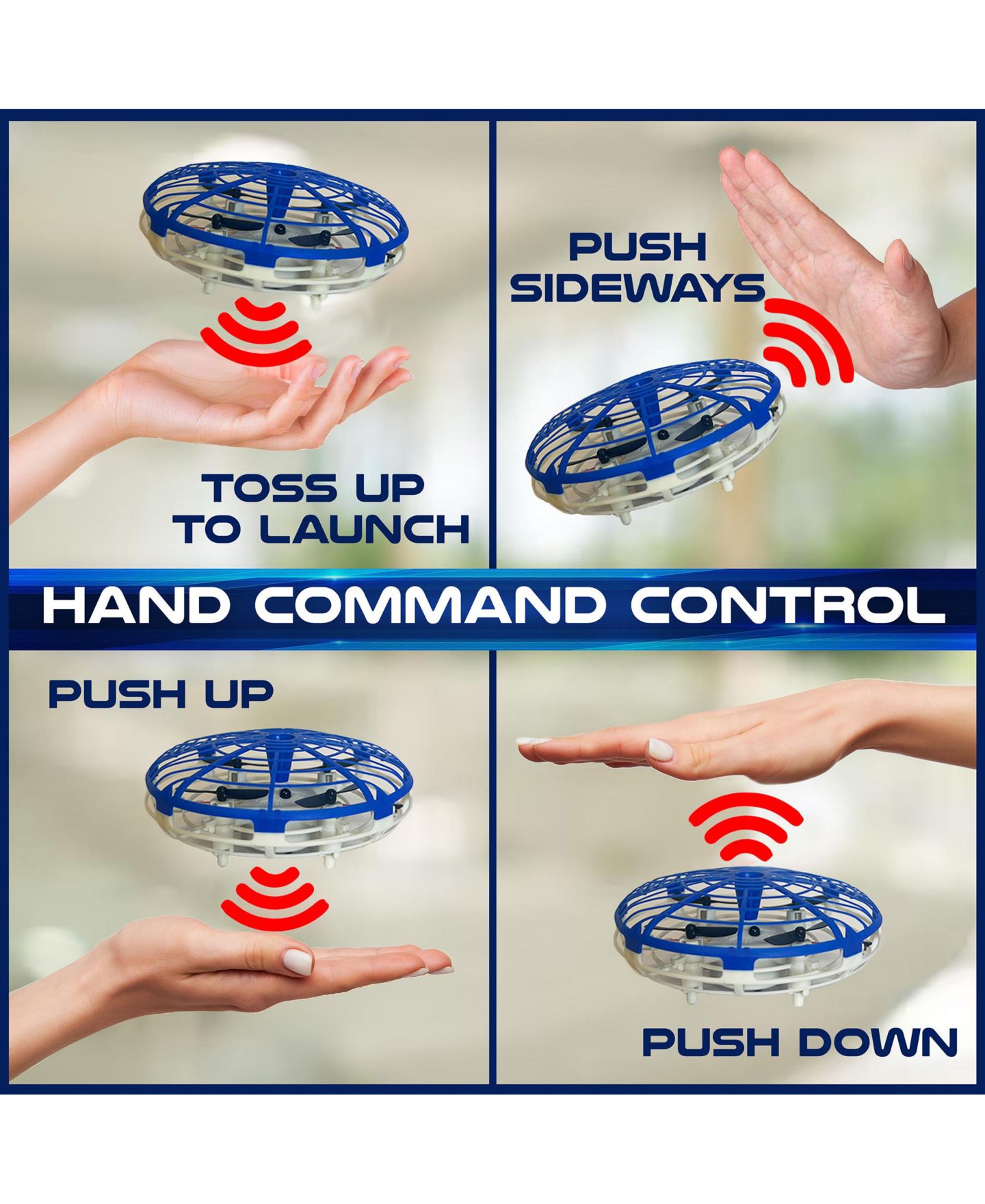 Детская игрушка Top Secret Toys Hovertech Aero-Drone 360 Hand-Operated Drone, цвет: Open Miscellaneous — фото 4