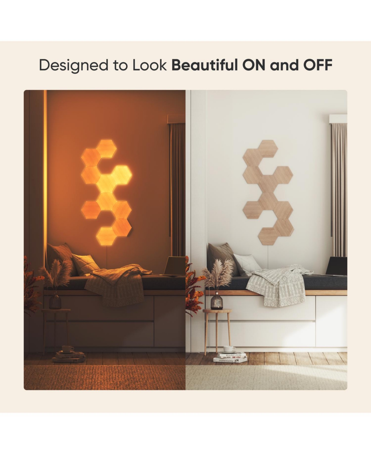 Nanoleaf Elements Smarter Kit Birchwood Hexagons