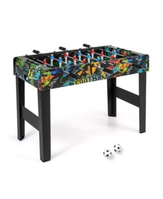 37 Inch Mini Foosball Table with Detachable Legs for Tabletop or Floor Play