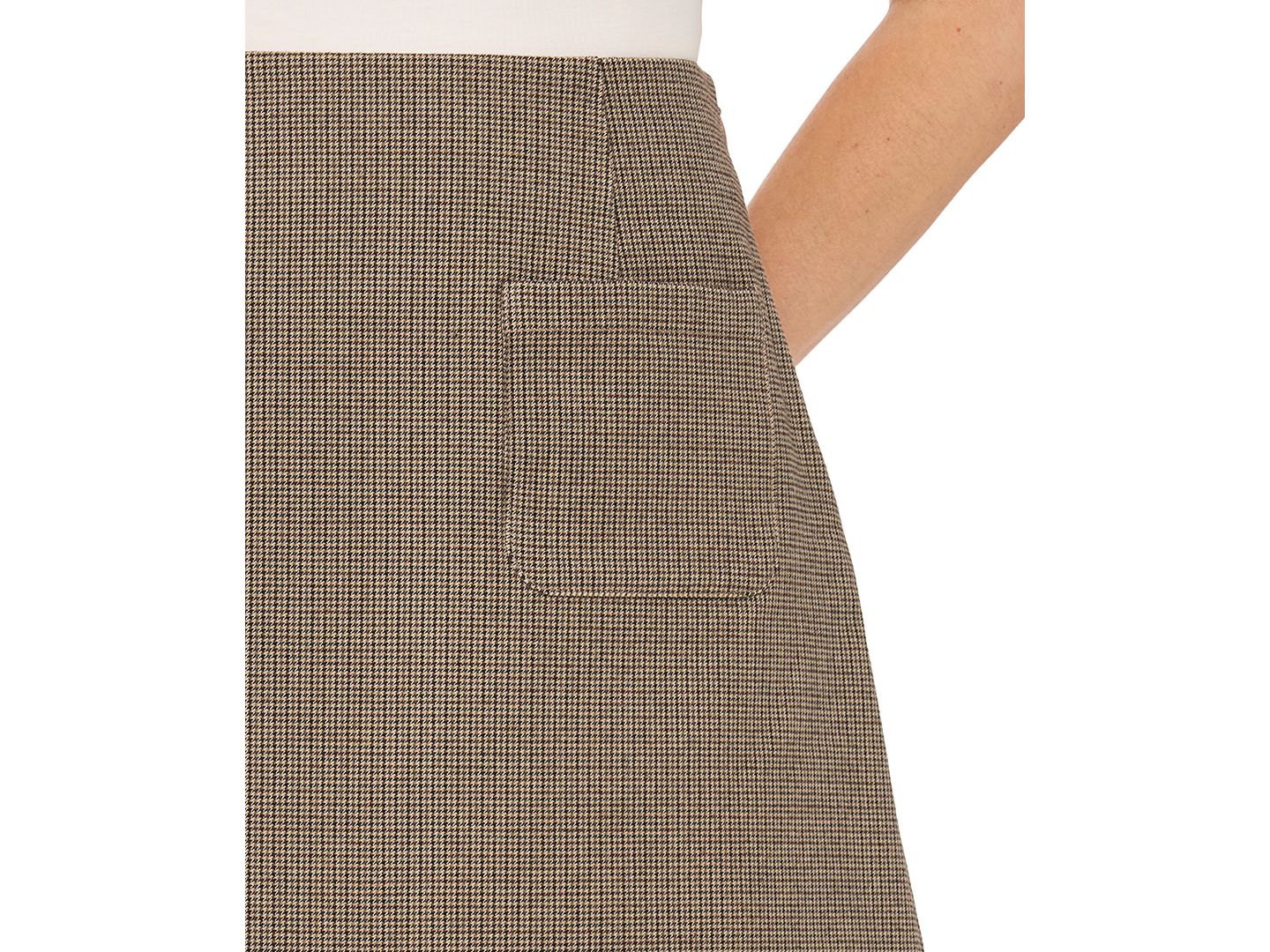 Женская юбка CeCe Plaid High-Waisted Mini, цвет: Глубокий кофейный — фото 2