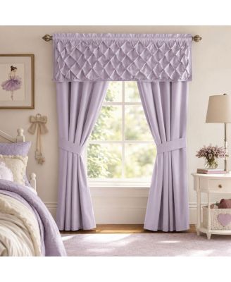 Alcove Complete Lavender Window in a Bag Curtain Panels And Valance Set