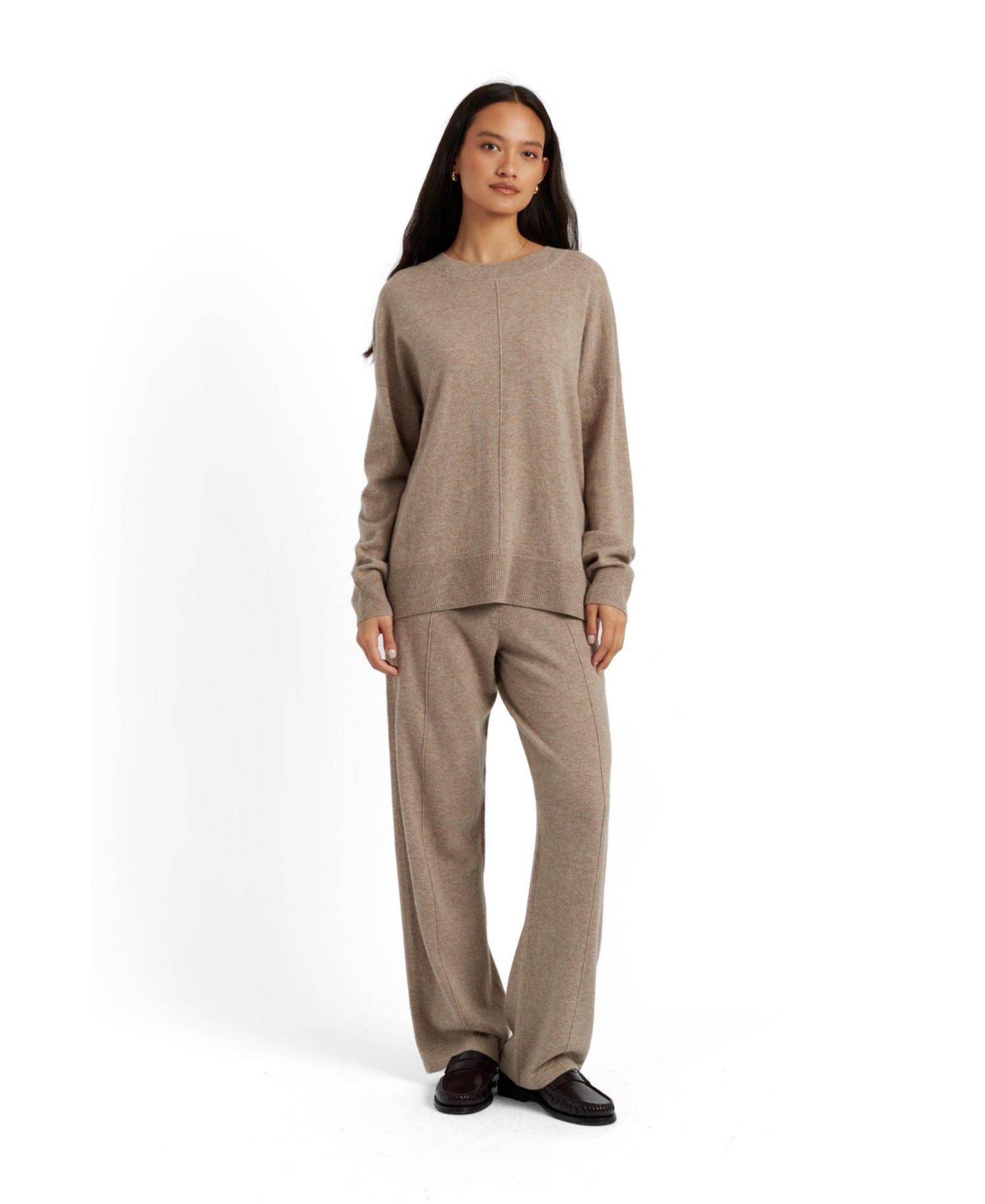 Women's Crewneck Slouchy Wool-Cashmere Blend Sweater