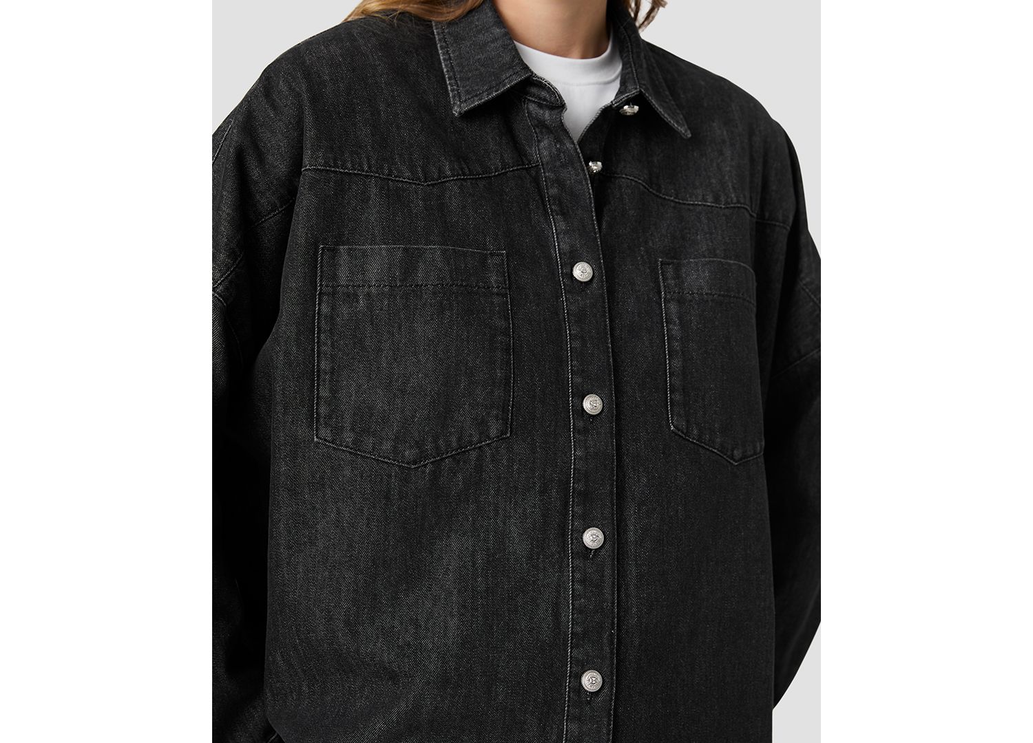 Women's Elton Denim Button-Down Long-Sleeve Shirt