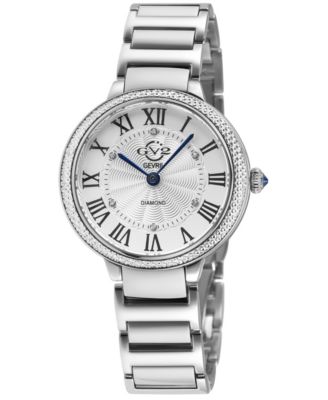 Women's Rome Brillante Swiss Quartz Silver Stainless Steel Bracelet Diamond Watch