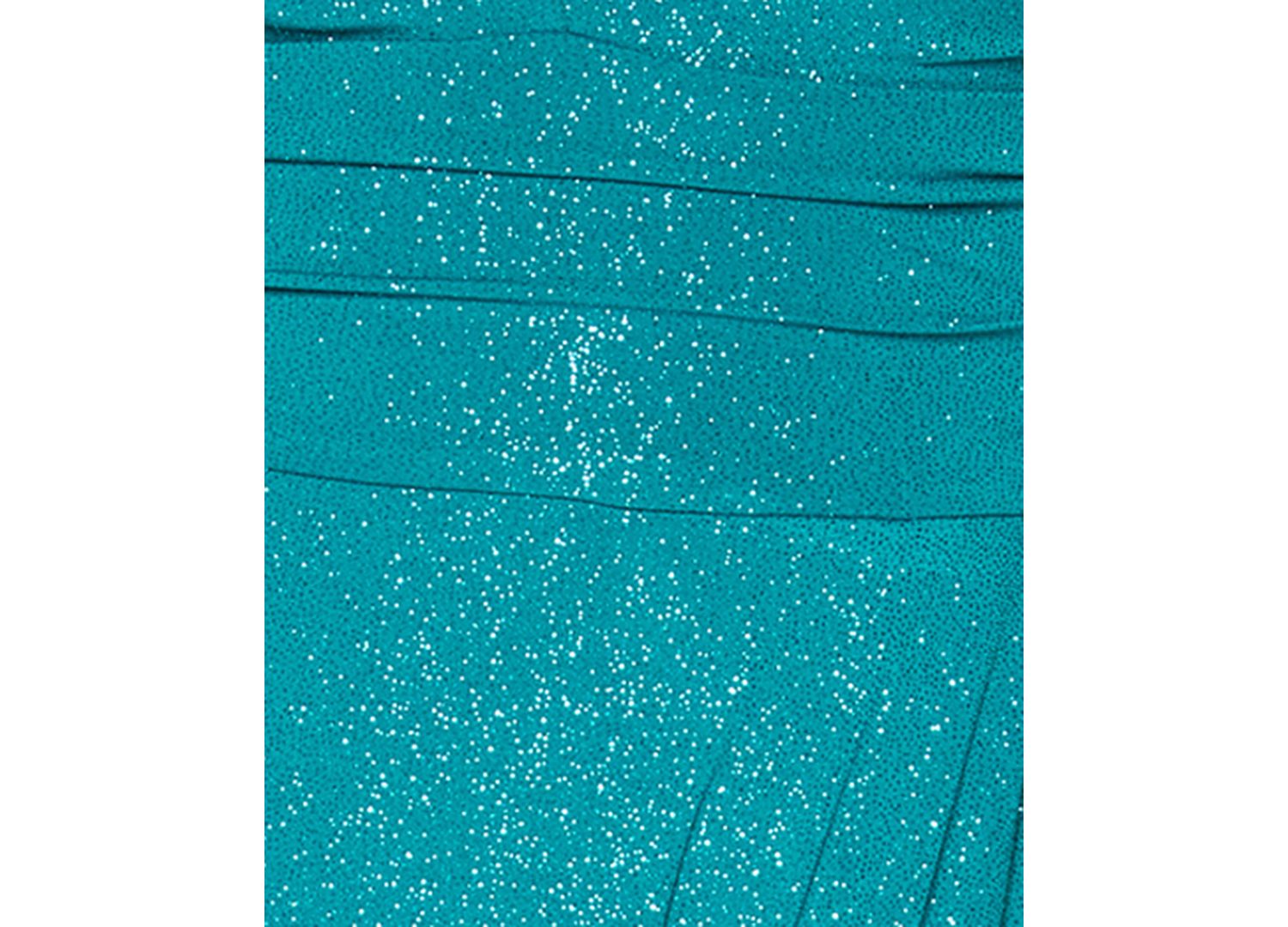 Juniors' Glitter Ruched-Bodice Front-Slit Gown