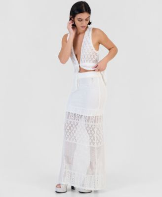 Women's Vivianne High-Waisted Crochet Maxi Skirt