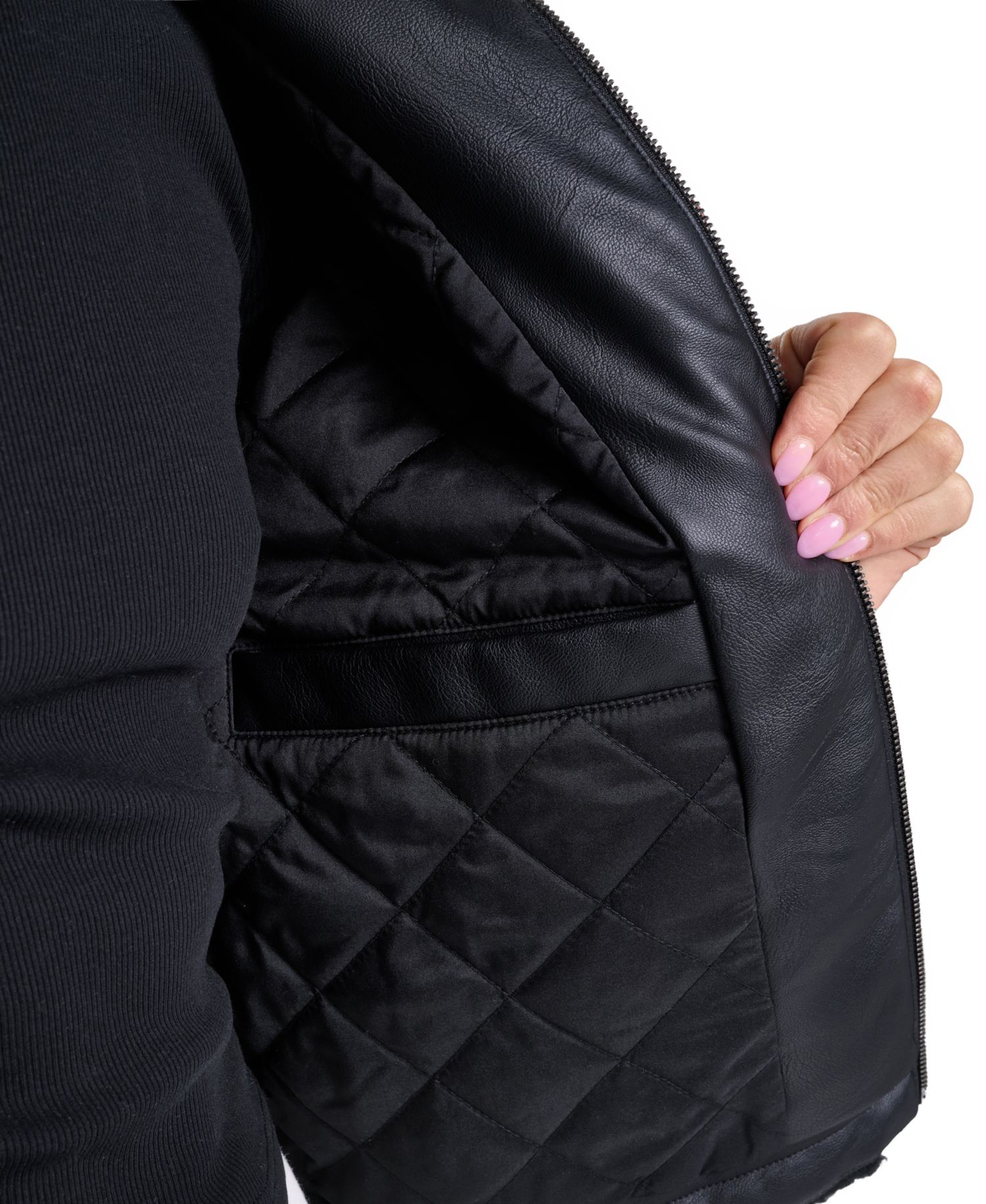 Women's Sherpa Bomber Quilted-Lined Jacket