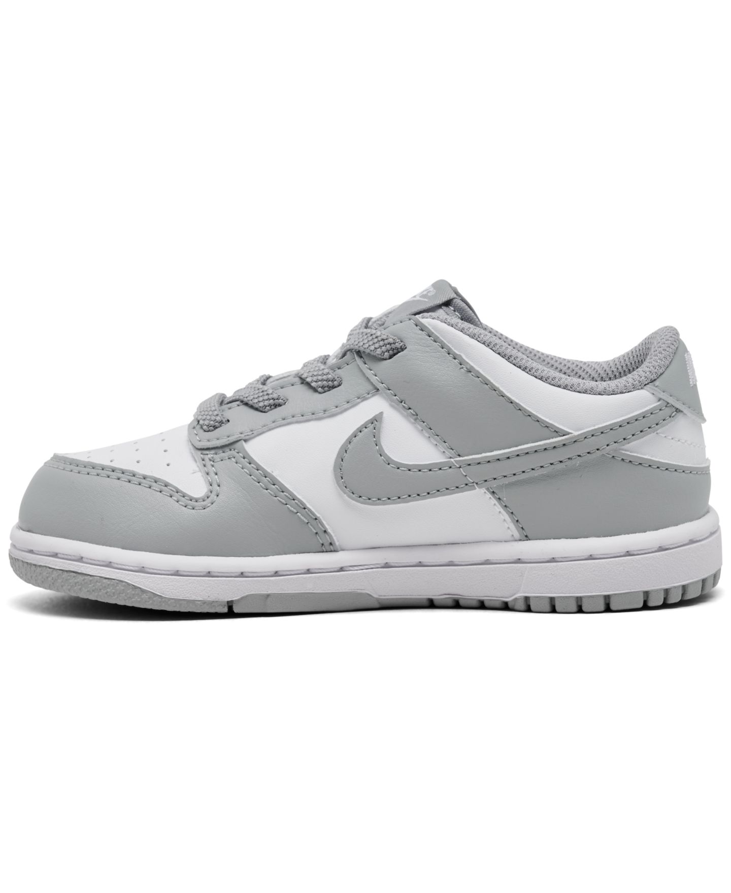 Детские кроссовки Nike Dunk Low Elastic Lace Lifestyle, цвет: Белый / Серый — фото 3