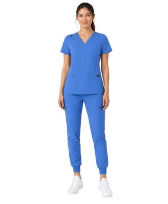 Women's Kayla V-neck Top and Multi-Pocket Jogger Set