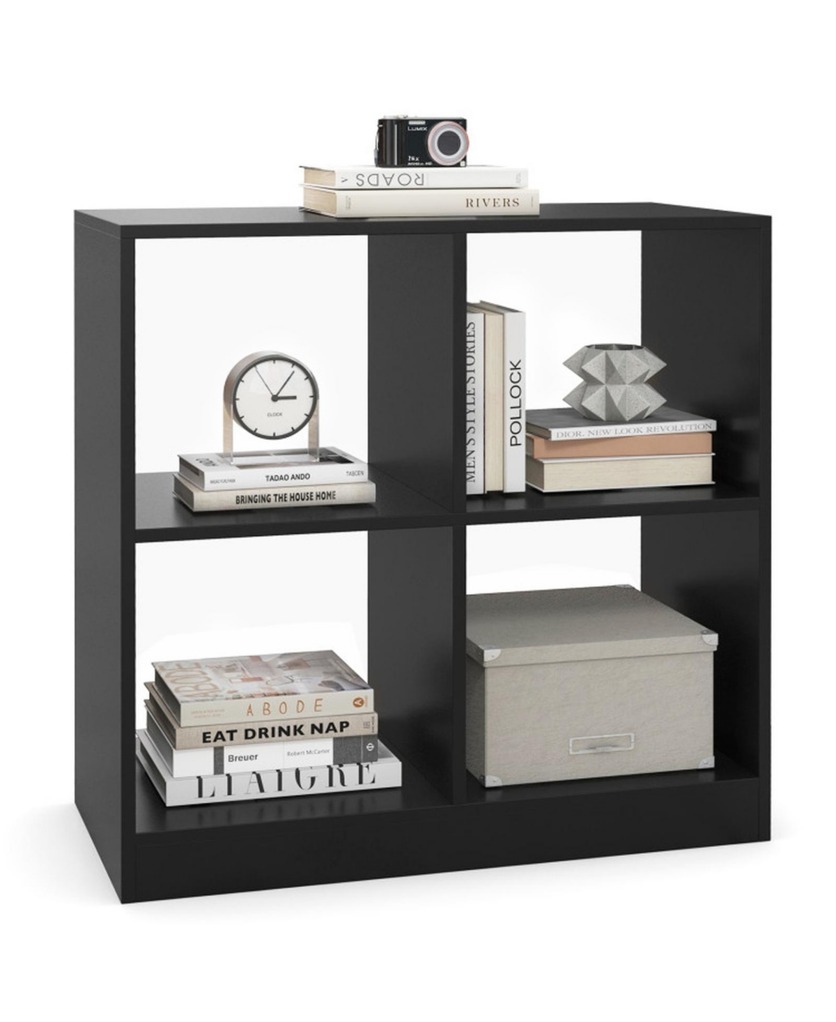 Gouun 29 Inch Freestanding Kids Storage Bookcase with 4 Open Cubes