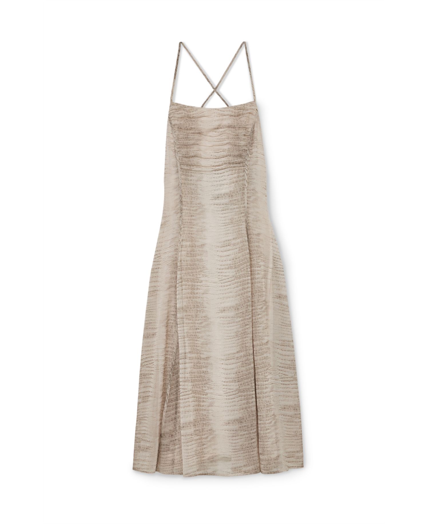 Women's Snake-Print Cut-Out-Back Midi Dress
