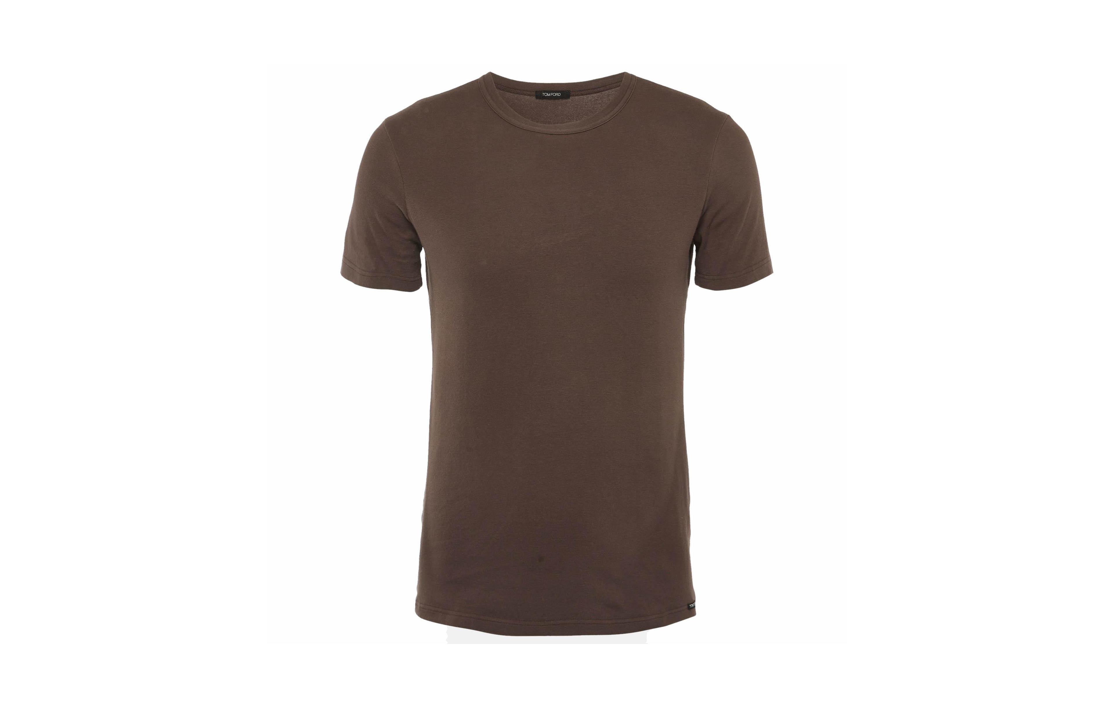 Pre-Owned Tom Ford Women's Solid Cotton Knit Crewneck T-Shirt
