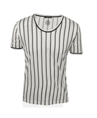 Women's Striped Jersey Scoop Neck T-Shirt